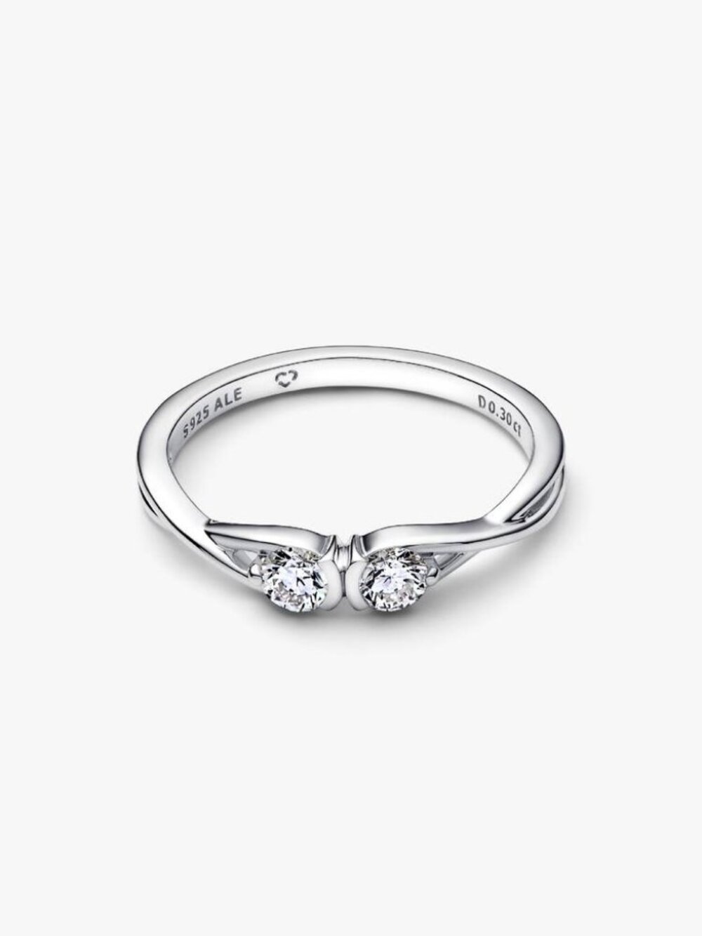 Pandora Infinite Sterling Silver Double-Facing Lab-grown Diamond Ring